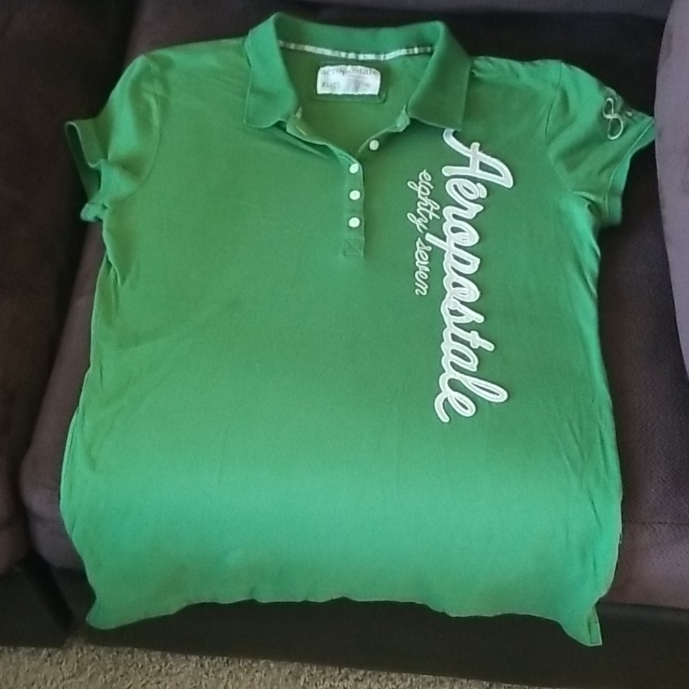 Aeropostale collared green shirt